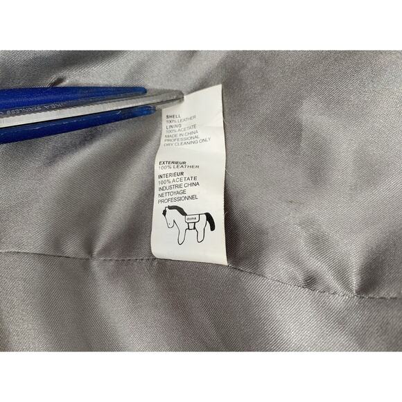 Doma Leather Motorcycle Jacket Cognac Soft Kid Size Small Full Zip Lined - Picture 12 of 13